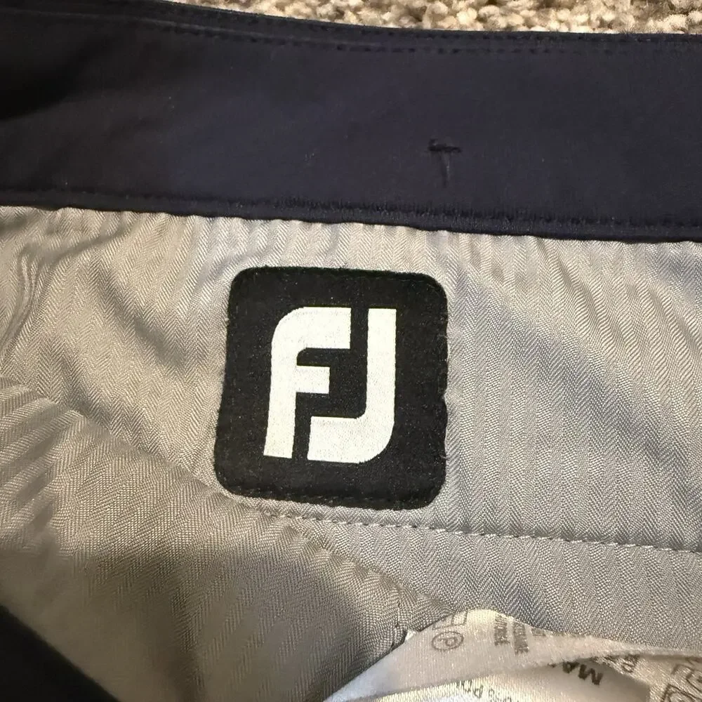 FootJoy Golf Shorts Mens 36 Navy Blue Flat Front Performance FJ Golf